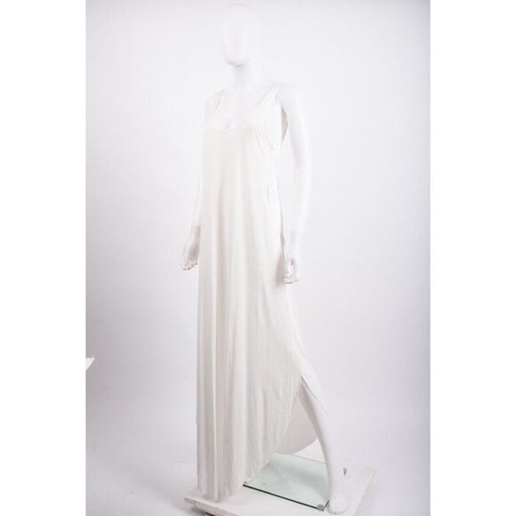 Ioanna Kourbela Tanktop No waist Maxi Dress Size L White Viscose NWT - Picture 3 of 6